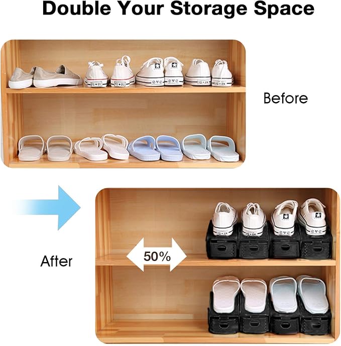 Neprock Shoe Rack Shoe Organizer Space-Saving Storage Shoe Organizer - Image 4