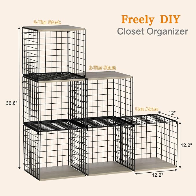 3PCS Stackable Closet Organizers and Storage, Shelves - Image 3