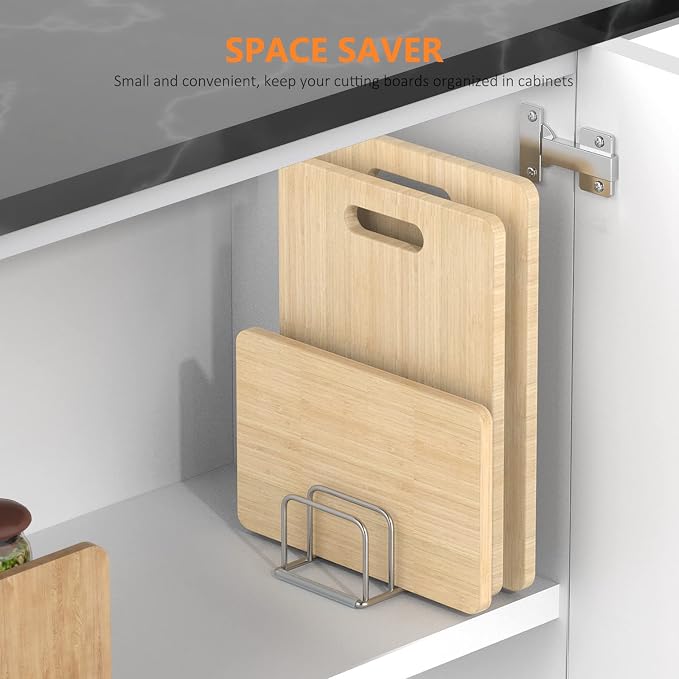 KORRTFID Cutting Board Organizer Stand Holder, 304 Stainless Steel Chopping - Image 6