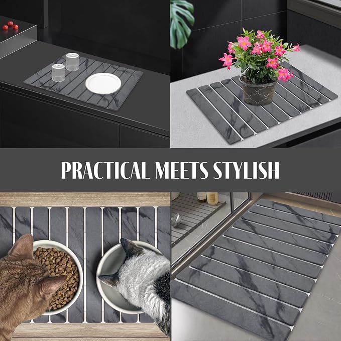 2 PCS Large Stone Dish Drying Mat - Image 7