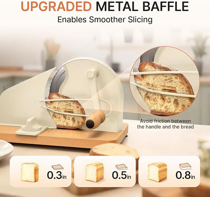 Manual Bread Slicer for Homemade Sourdough-Adjustable Thickness Bread Slicer - Image 2