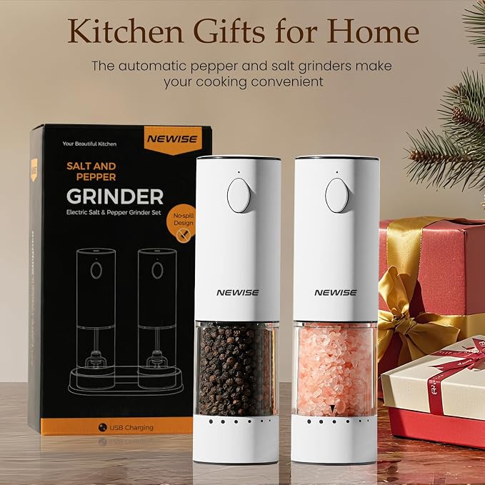 Electric Salt and Pepper Grinder Set, Rechargeable - Image 7