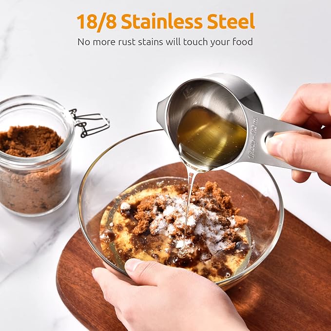 U-Taste Measuring Cups and Spoons Set of 15 : 7 Measuring Cups and 7 Measuring - Image 3