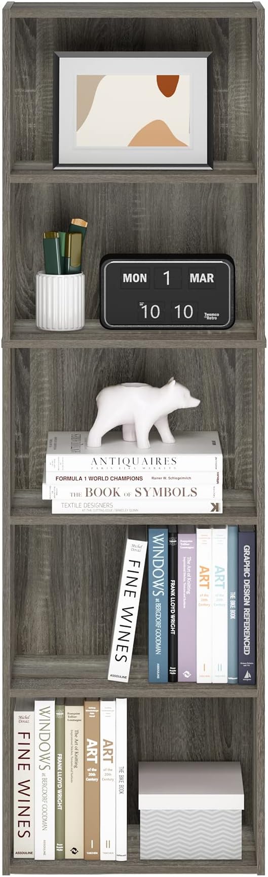 Furinno LUDER Book Shelf, 5-Tier Bookshelf, Bookcase - Image 5