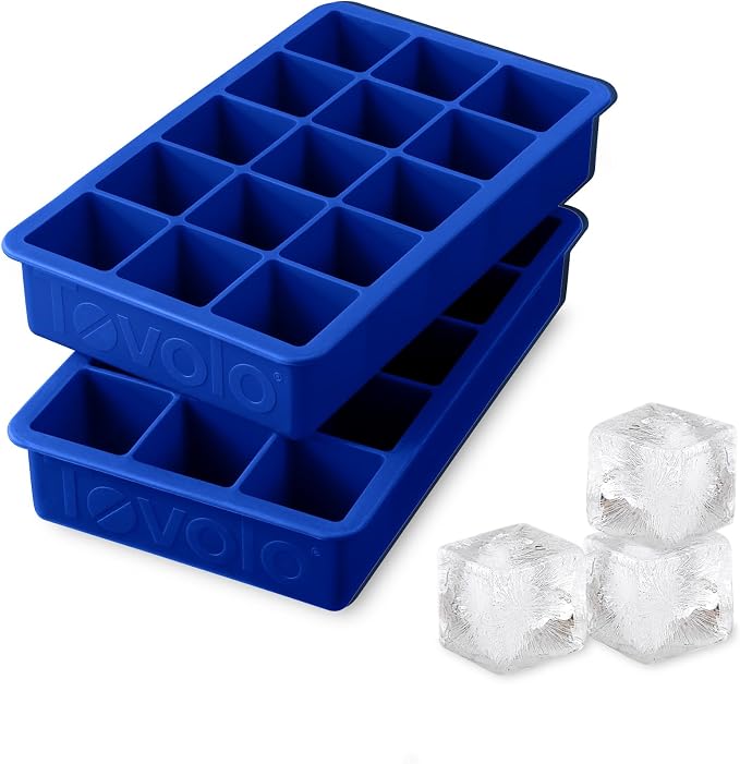 Tovolo Silicone Ice Cube Tray Stratus Blue Pack of 2 BPA Free Ice Tray Mold by Tovolo