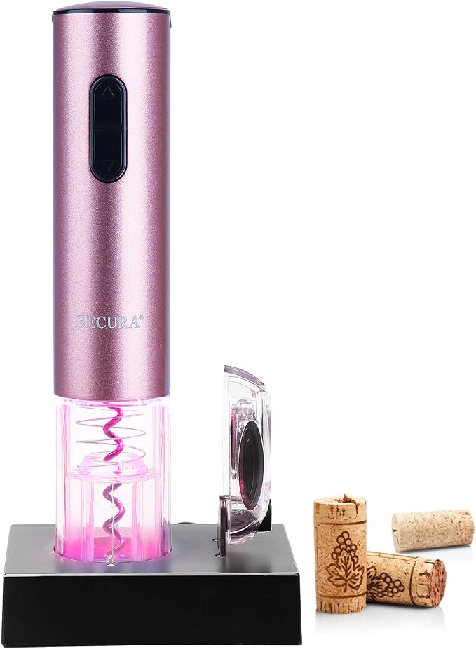 Secura Electric Wine Opener, Automatic Electric Wine Bottle Corkscrew Opener by Secura