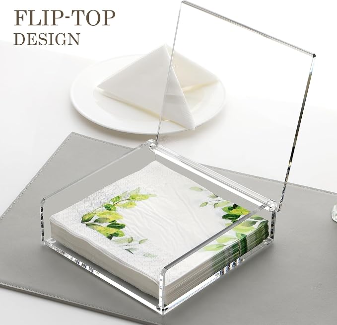 DINGHUO Flat Acrylic Napkin Holder - Image 2