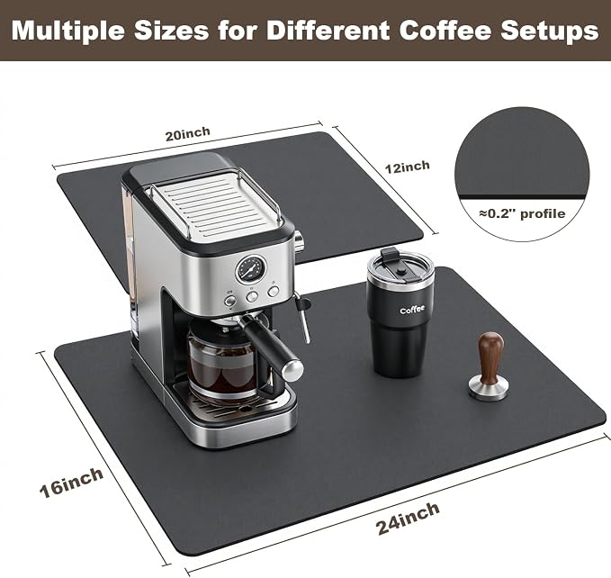 Coffee Mat, Absorbent Dish Drying Mat - Image 7