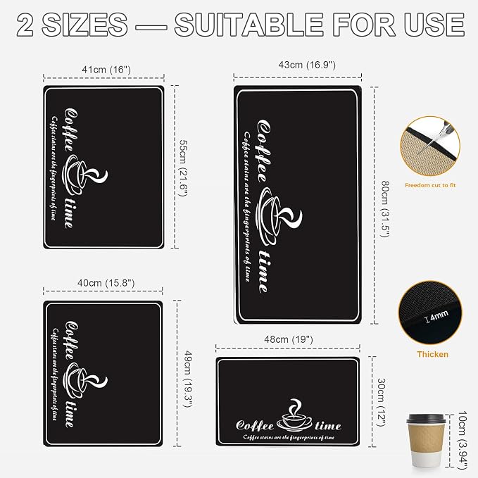Dish Drying Mats for Kitchen Counter, Waterproof Coffee Mat for Countertop - Image 7