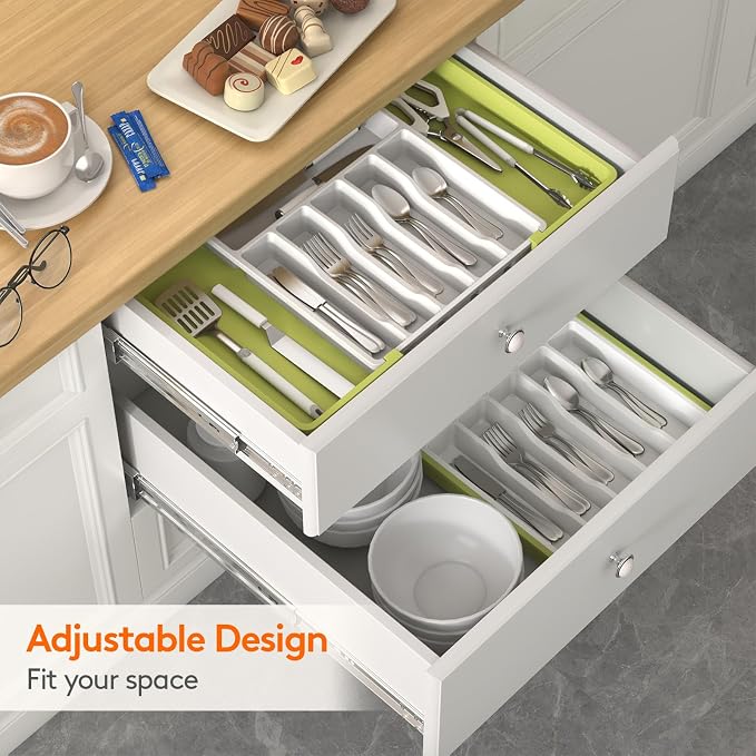 Lifewit Silverware Drawer Organizer, Expandable Utensil Tray - Image 8