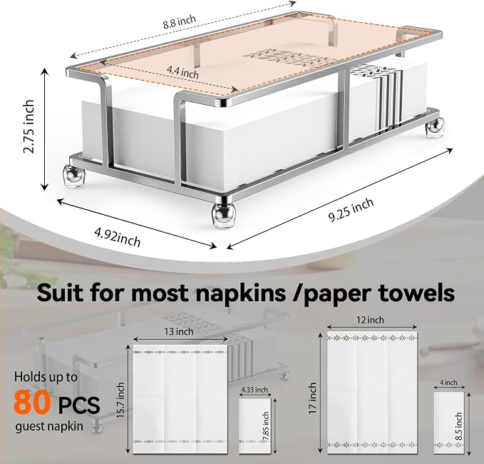 Update Bathroom Paper Towel Holder Bathroom Guest Towel Holder Tray - Image 2