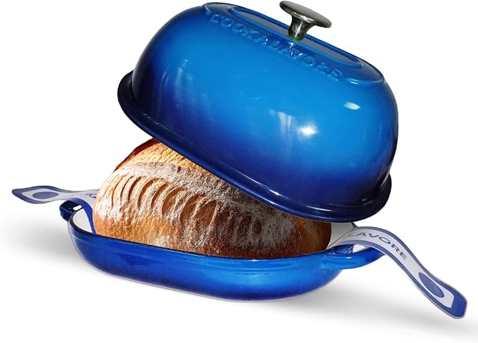 Cast Iron Bread Oven, 6 QT Bread Oven, Thick Enameled Loaf Pan by Unknown