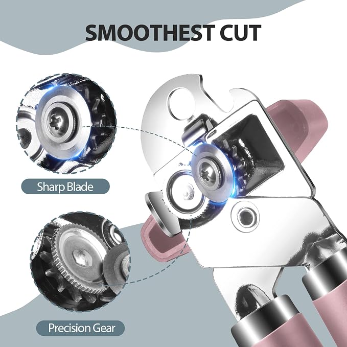 Safring Can Opener Manual, Heavy Duty Handheld Strong Can Opener - Image 3