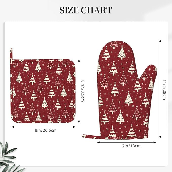 Christmas Oven Mitts and Pot Holders Set - Image 3