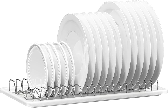Simple Houseware Stainless Steel Plate Drying Rack - Image 6