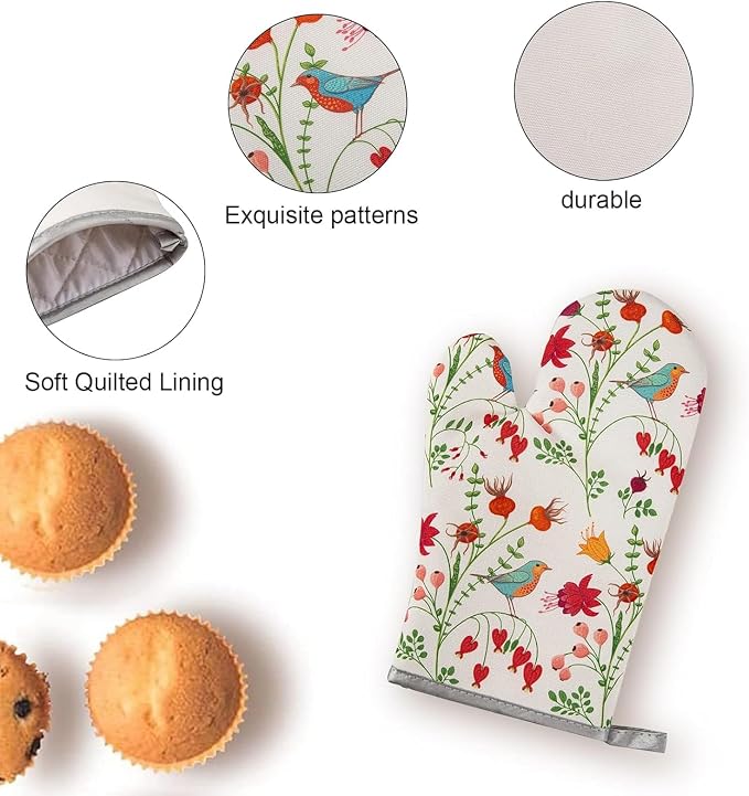 3 Pcs Kitchen Stuff, Kitchen Oven Mitts and Pot Holders Sets - Image 4