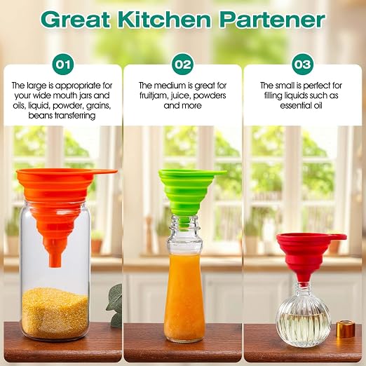 KALAVE Kitchen Funnel Set 6 Pack - Image 5
