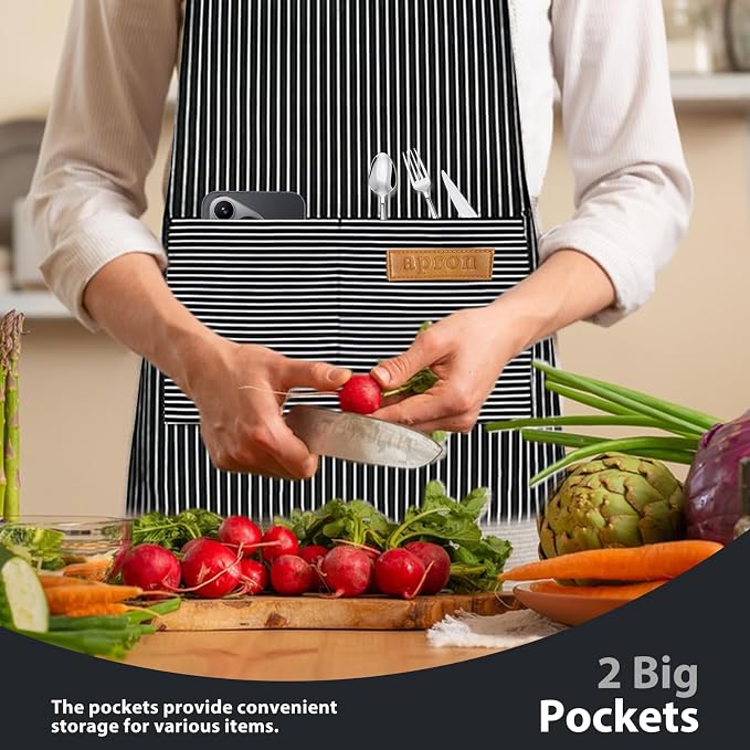 VALOME 2 Pack Kitchen Aprons, Apron - Image 4