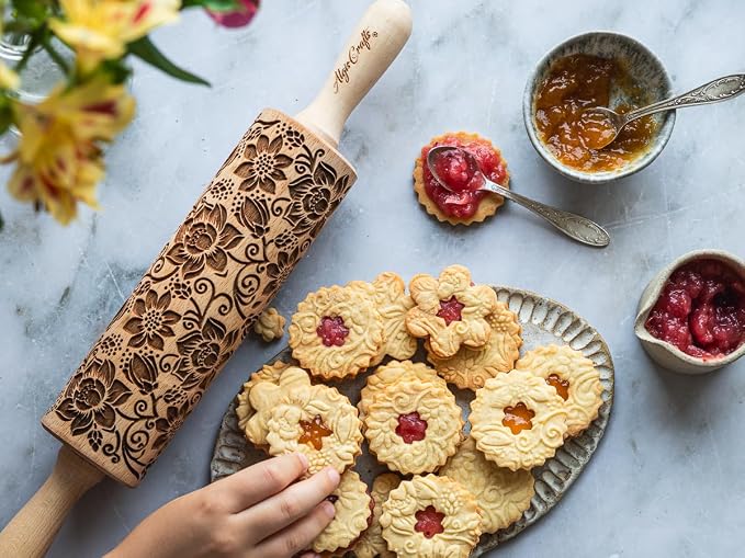 AZTEC Embossed Rolling Pin for Ceramic. Clay Roller and Ceramic Stamp for - Image 4