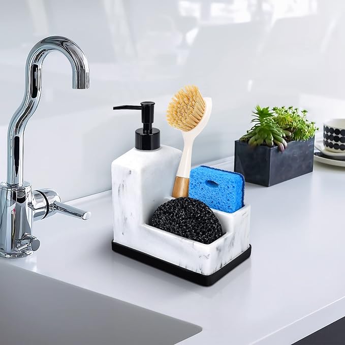 Dish Soap Dispenser with Sponge Holder - Image 2