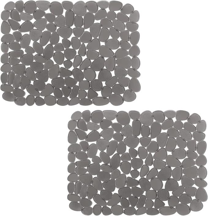 Bligli Pebble Sink Mat for Stainless Steel/Ceramic Sinks, 2 Pack PVC Sink by BliGli