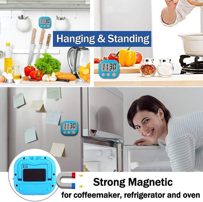 2 Pack Kitchen Timers Loud Ring Digital Timers - Image 8
