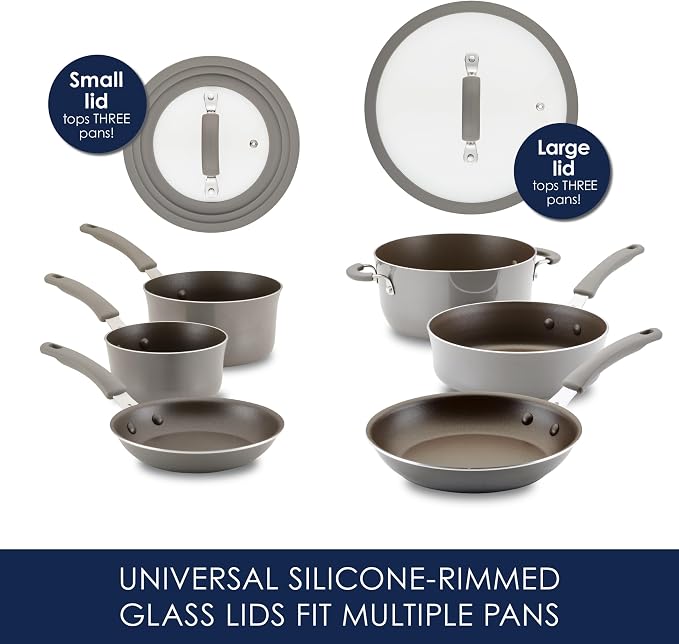 Rachael Ray Cook + Create Nonstick Cookware/Pots and Pan Set, 10 Piece - Image 3
