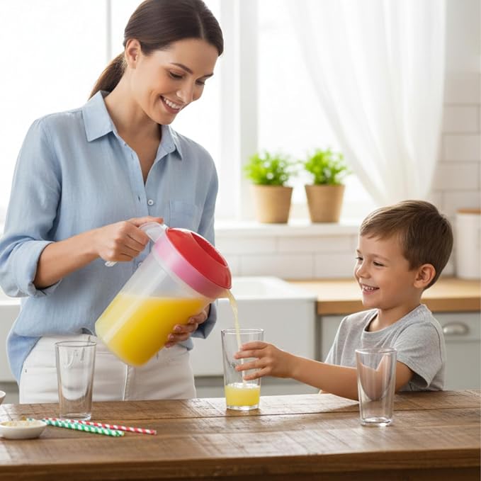 Tribello LARGE 1.3 Gallon Water Pitcher, Plastic Juice Pitcher - Image 3