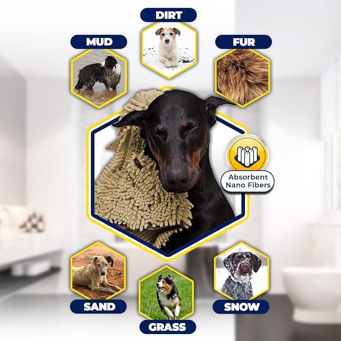 Muddy Mat® Doggy Dryer, Highly Absorbent Microfiber Washable Dog Shammy - Image 7