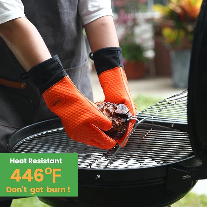 GEEKHOM BBQ Gloves Heat Resistant Oven Mitts - Image 4