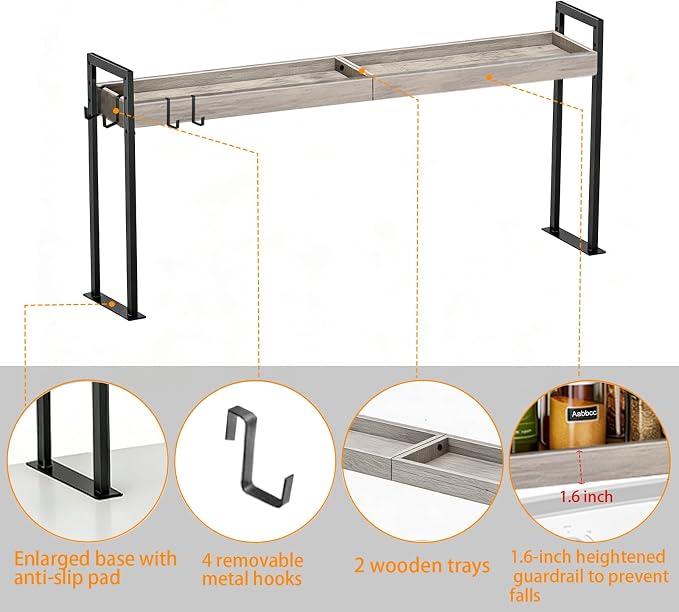 Spice Rack Shelf for Kitchen Stove, Over The Stove Shelf - Image 6