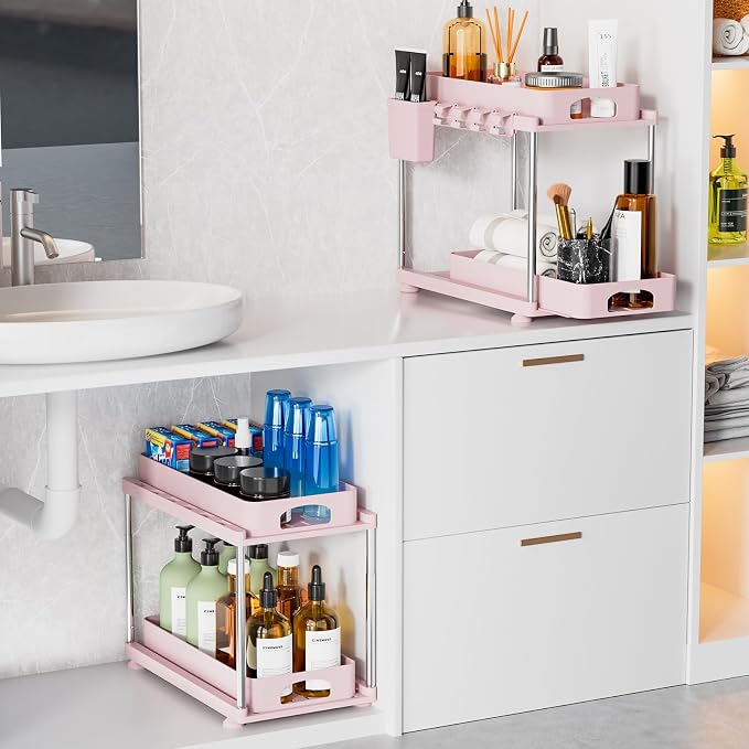 VERIFOST Under Sink Organizer, 2 Pack Kitchen and Bathroom Cabinet Organizer - Image 8