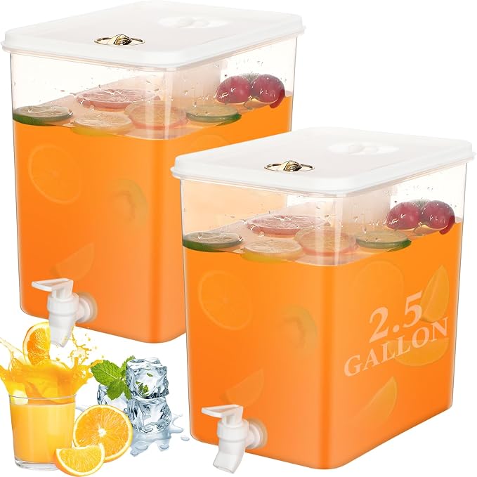 Domensi 2 Pack 2.5 Gallon Drink Dispenser by Domensi