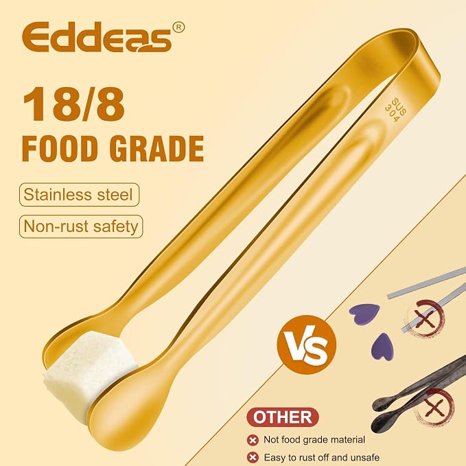 12 PCS Small Serving Tongs, Stainless steel Small Kitchen Tiny Food Tongs - Image 2