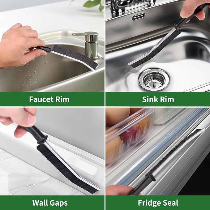 2 Pcs Crevice Cleaning Brush Hard Bristle Gap Brush Multifunctional - Image 2