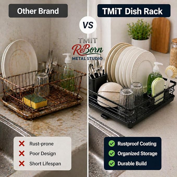 Metal Dish Drying Rack for Kitchen Counter, Sink Organizer - Image 7
