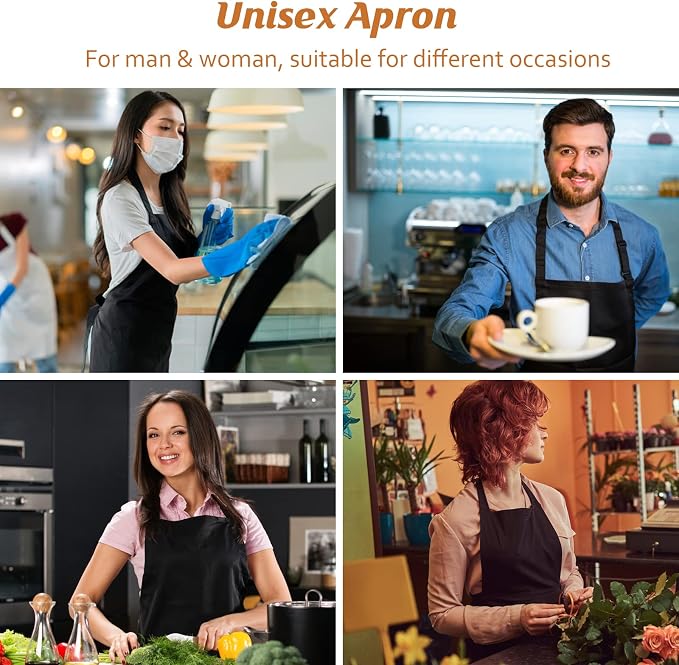 4 Pack Adjustable Apron, Machine Washable Apron Perfact - Image 7