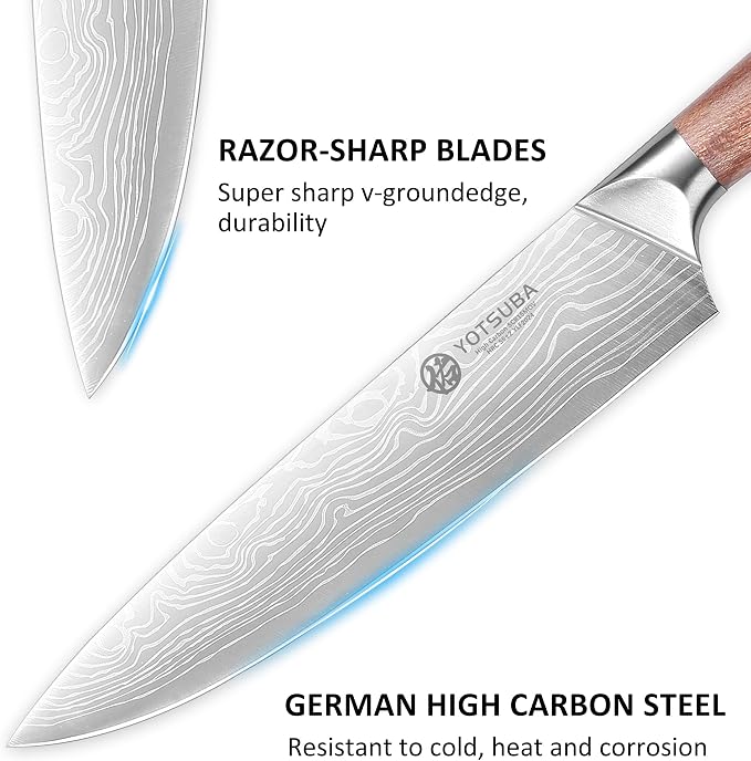 YOTSUBA 9 Inch Japanese Chef Knife, Razor Sharp Professional Kitchen Knife - Image 4