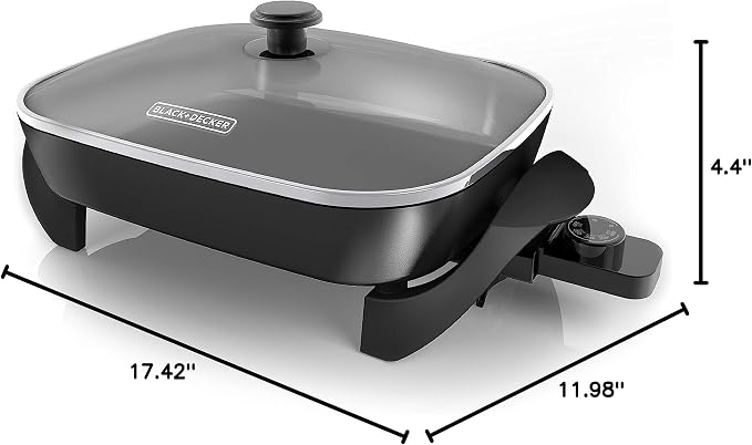 BLACK+DECKER Electric Skillet, Variable Temperature Control, Nonstick Cooking - Image 10