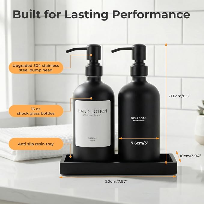 2 Packs Glass Soap Dispenser Set - Image 4