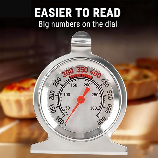 CloudHand Oven Thermometer 50-300°C/100-600°F Electric/Gas Oven Temperature - Image 6