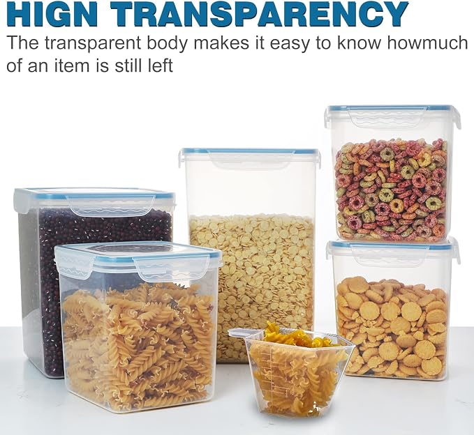 VERONES Large Tall Airtight Food Storage Containers, 10 PACK Plastic Airtight - Image 3