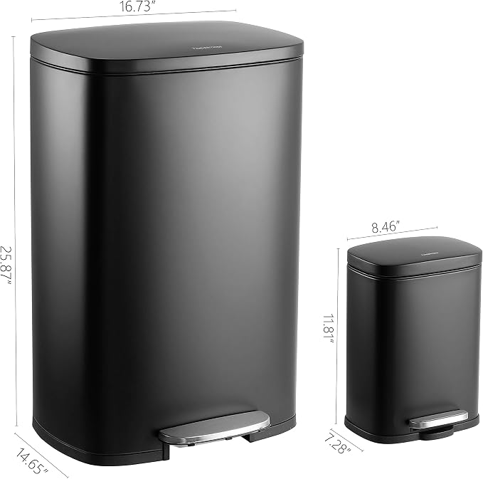 happimess HPM1006B Connor Rectangular 13-Gallon Trash Can - Image 4