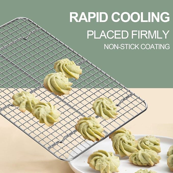 Baking Sheet with Rack Set, Wildone Stainless Steel Cookie Sheet Baking Pan - Image 5