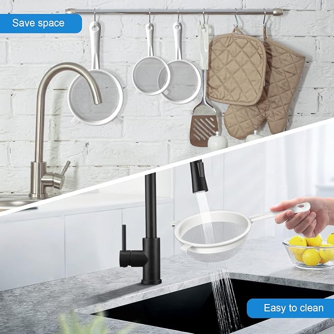 4 Pcs Plastic Nylon Fine Mesh Kefir Strainer Set - Image 4