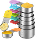 Magnetic Measuring Cups, 8 Stainless Steel Nesting Measuring Cup Set by Minteem-MeasuringCups