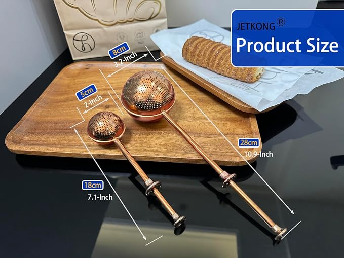 JETKONG 2 Pcs Flour Sifter, Stainless Steel Flour Duster - Image 3