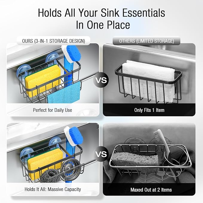 3-in-1 Kitchen Sink Caddy Organizer - Image 3