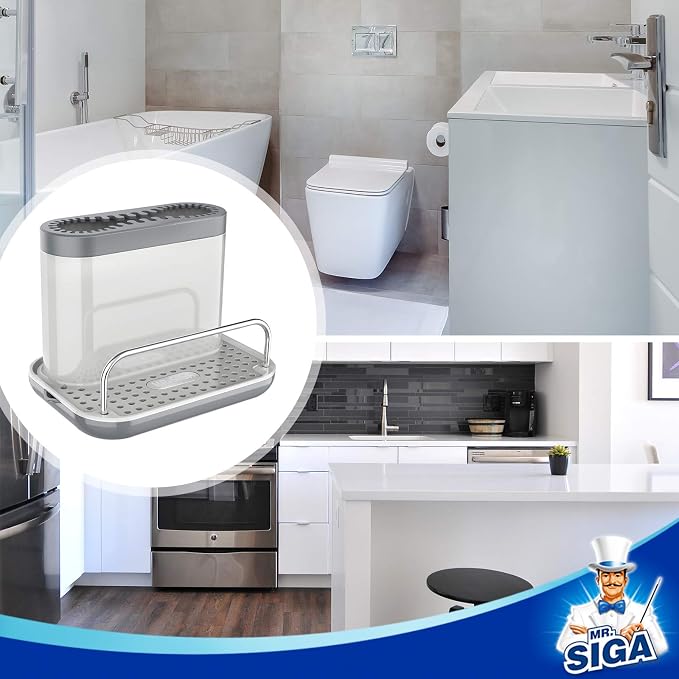 MR.SIGA Sink Caddy, Kitchen Sink Organizer Sponge Brush Holder - Image 7