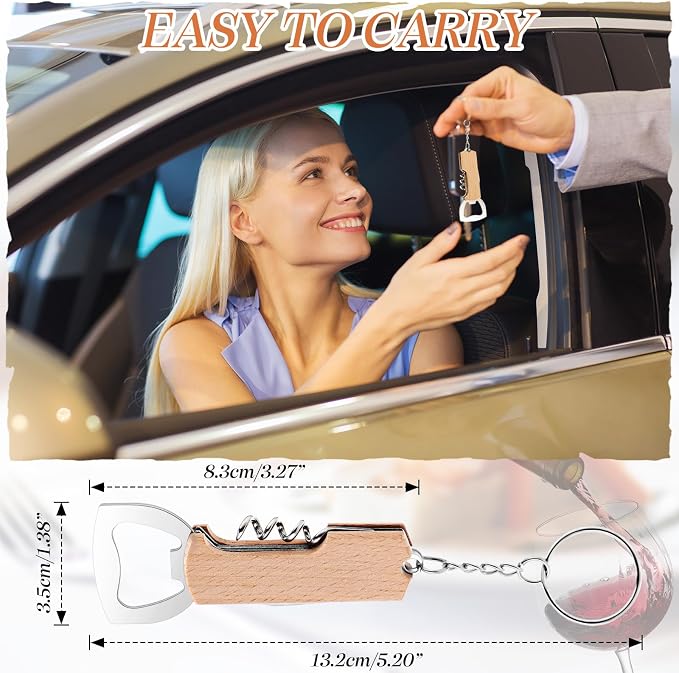 Ziliny 24 Pcs Bottle Opener Keychain Bulk Wine Bottle Beer Opener Keychain - Image 6